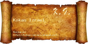 Kokas Izrael névjegykártya